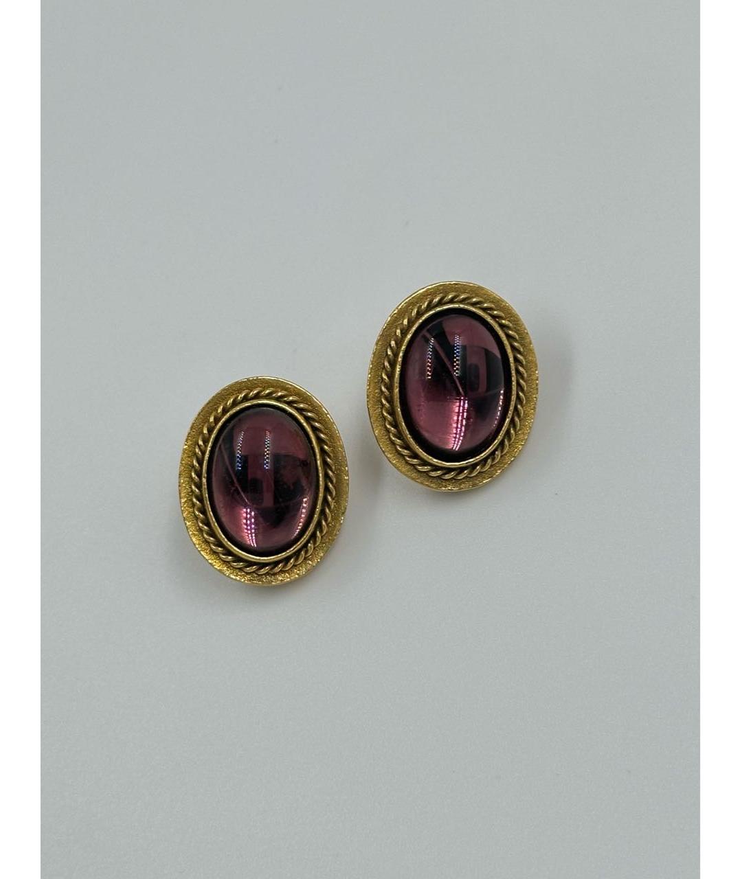 SAINT LAURENT Фиолетовые клипсы, фото 7