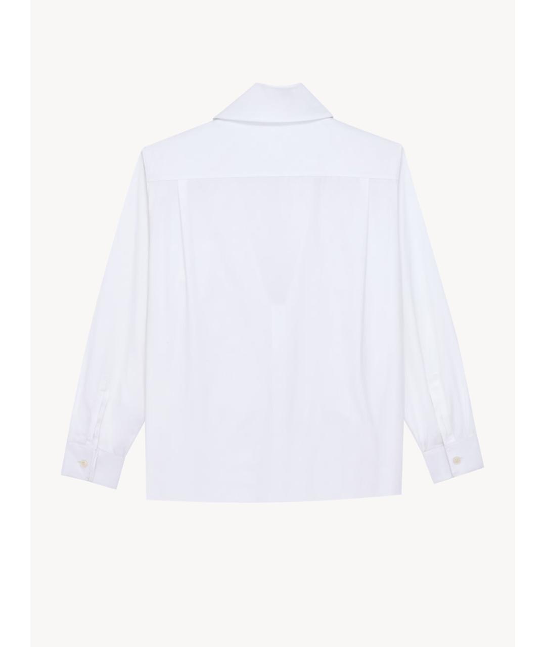 SAINT LAURENT Белая хлопковая блузы, фото 2