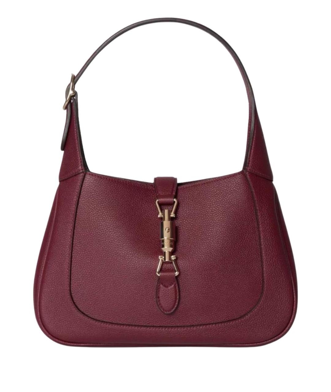 GUCCI Бордовая кожаная сумка через плечо, фото 1