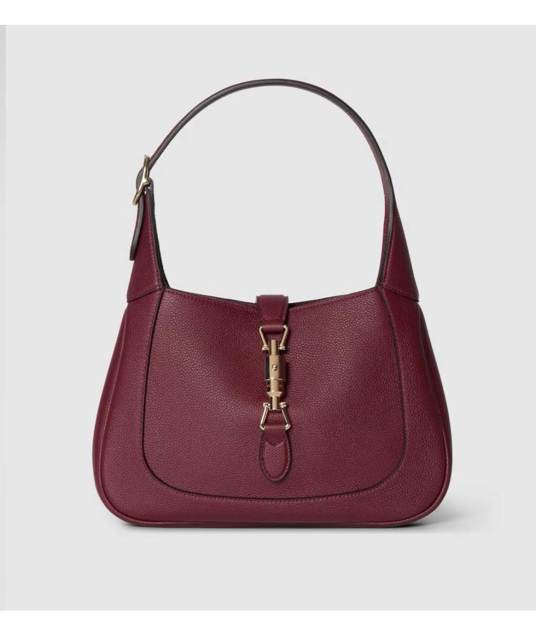 GUCCI Бордовая кожаная сумка через плечо, фото 7