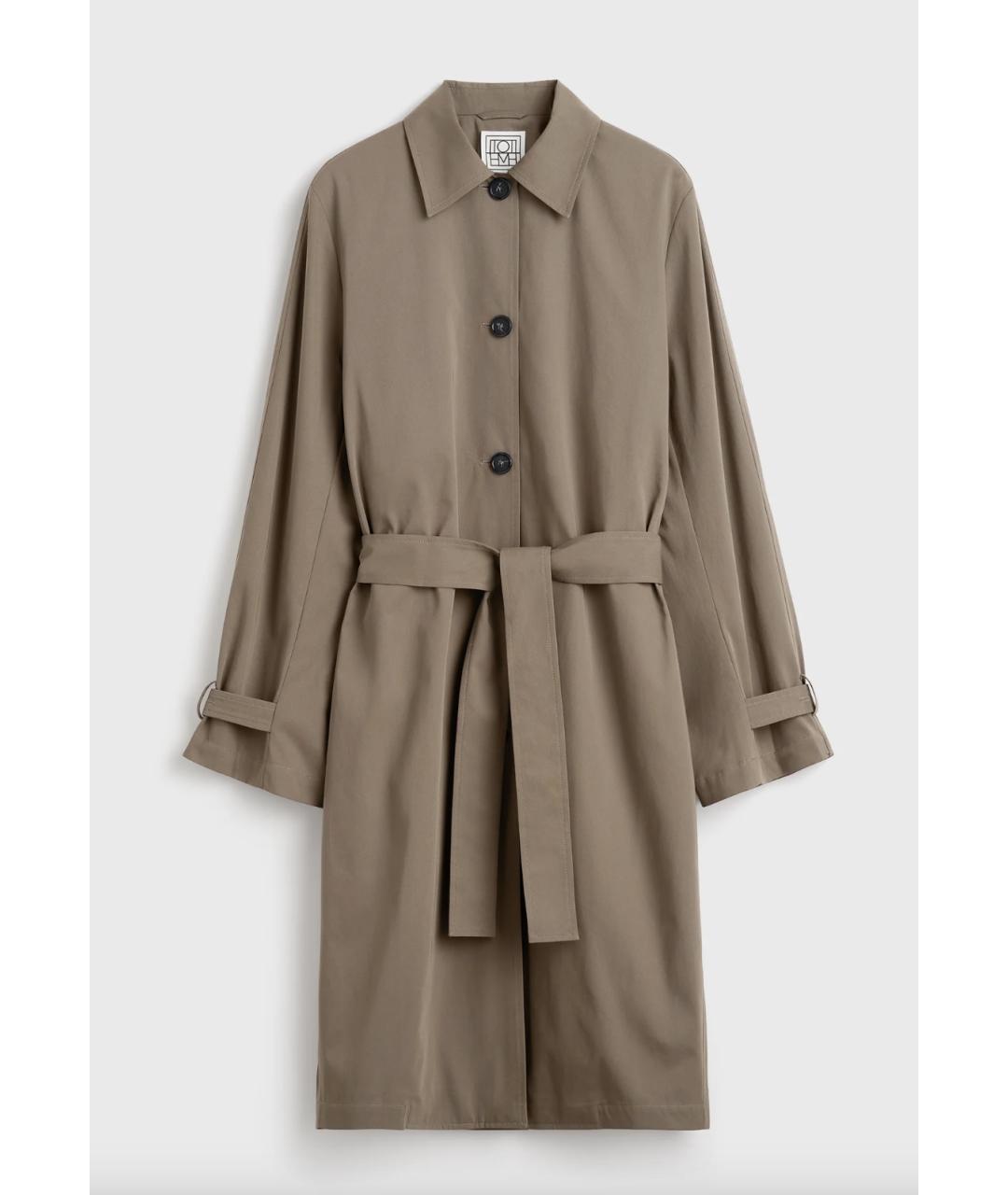 TOTEME Хаки хлопковый тренч/плащ, фото 7
