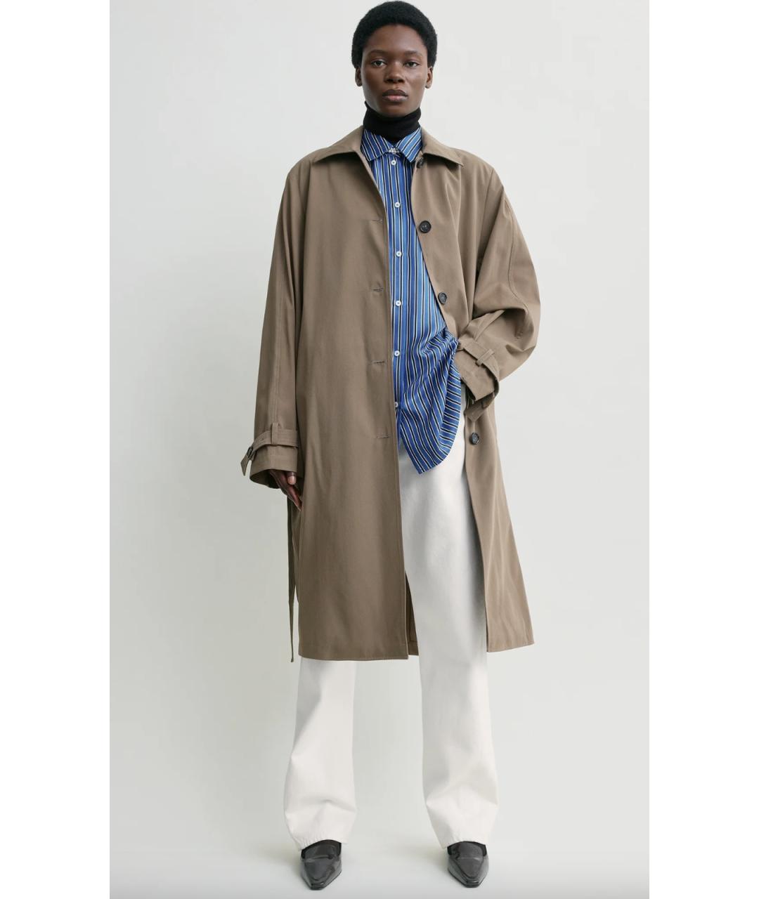 TOTEME Хаки хлопковый тренч/плащ, фото 4