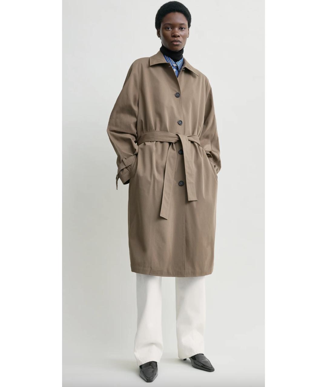 TOTEME Хаки хлопковый тренч/плащ, фото 5