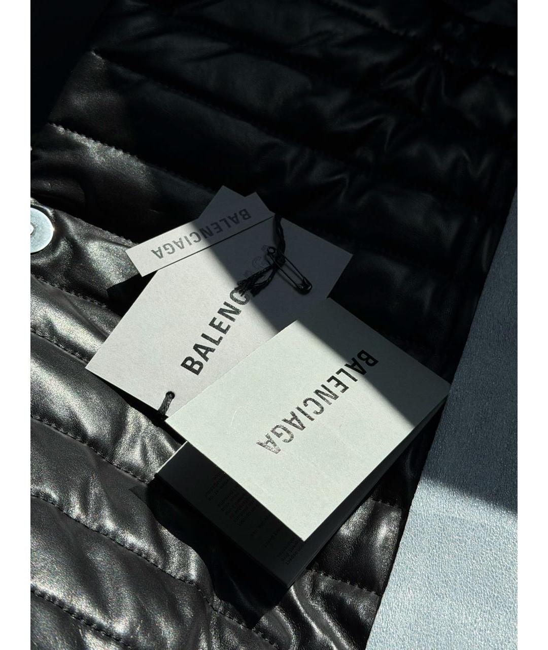 BALENCIAGA Черная кожаная сумка через плечо, фото 4