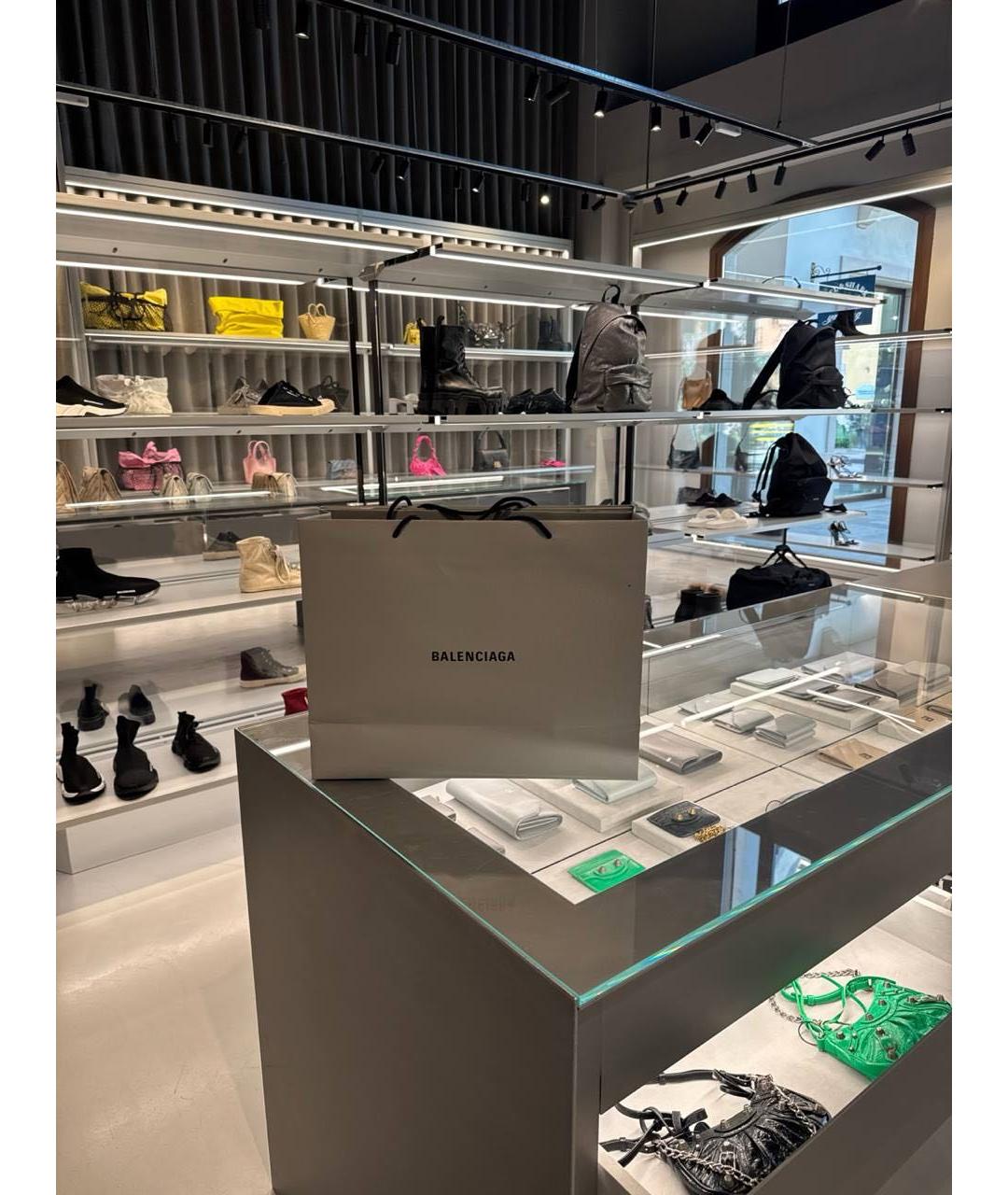 BALENCIAGA Черная кожаная сумка через плечо, фото 6