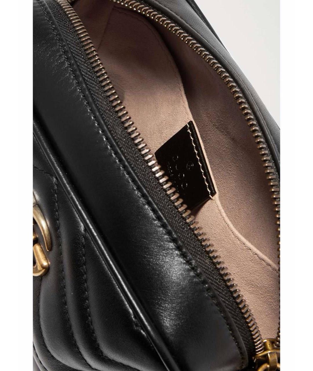 GUCCI Черная кожаная сумка через плечо, фото 6