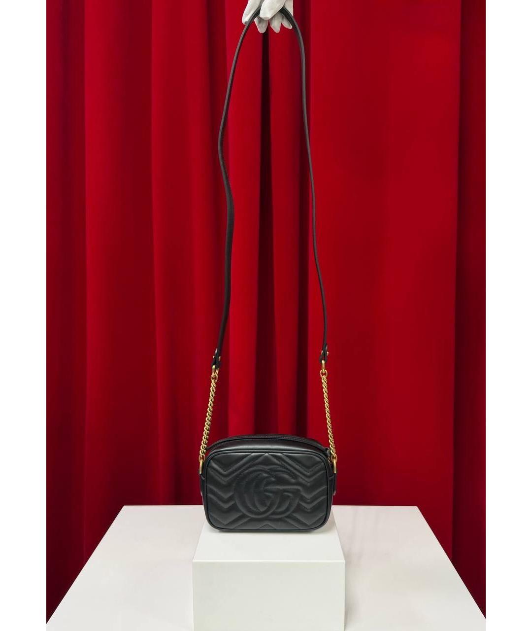 GUCCI Черная кожаная сумка через плечо, фото 8