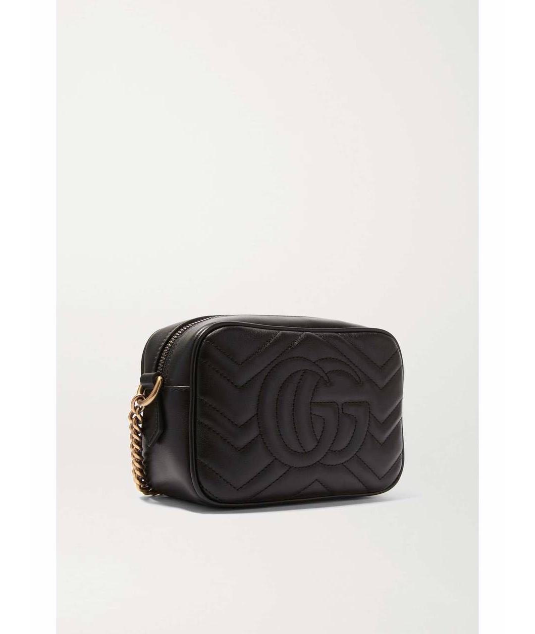 GUCCI Черная кожаная сумка через плечо, фото 4