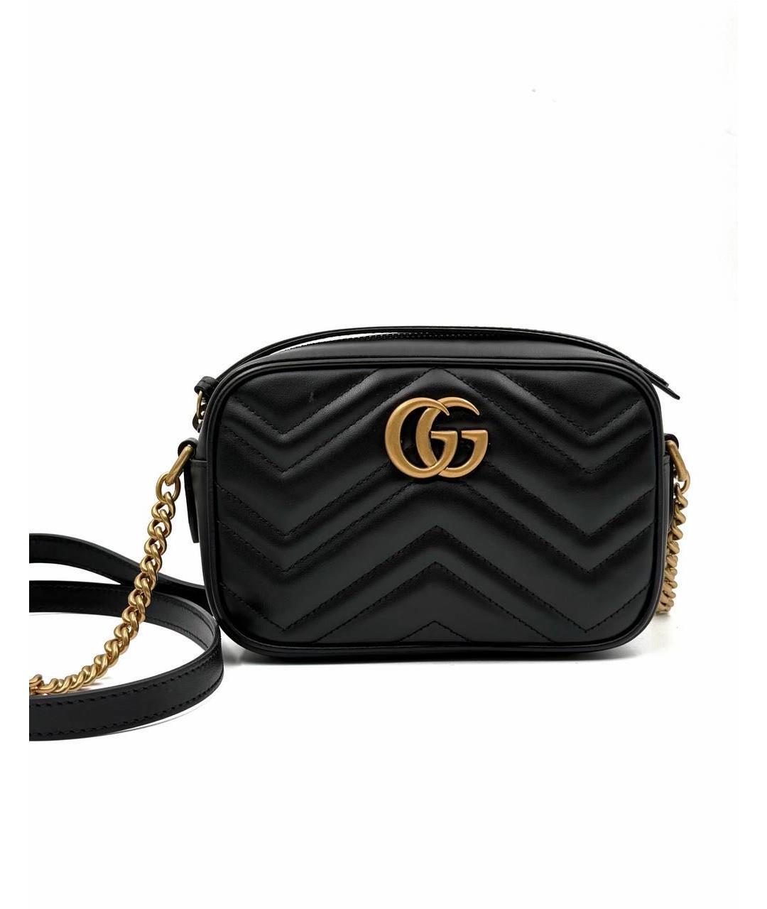 GUCCI Черная кожаная сумка через плечо, фото 9