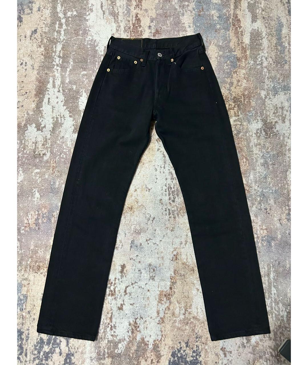 LEVI'S Черные хлопковые прямые джинсы, фото 8