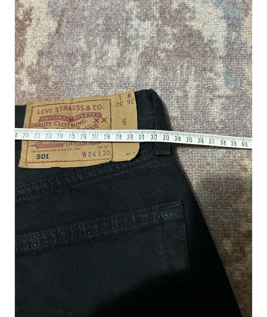 LEVI'S Черные хлопковые прямые джинсы, фото 6