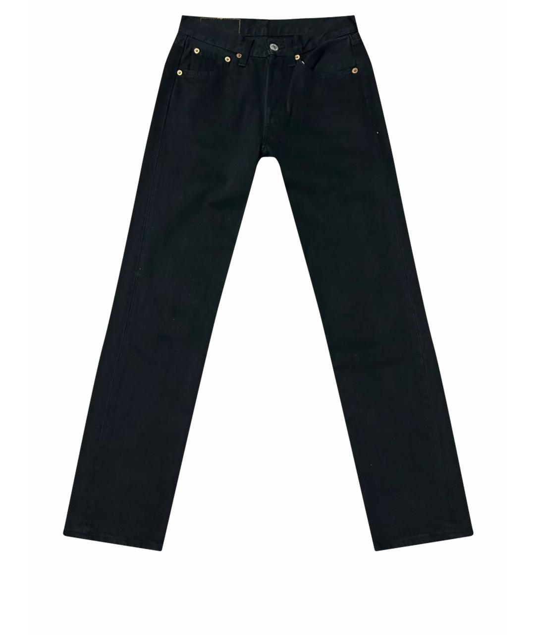 LEVI'S Черные хлопковые прямые джинсы, фото 1