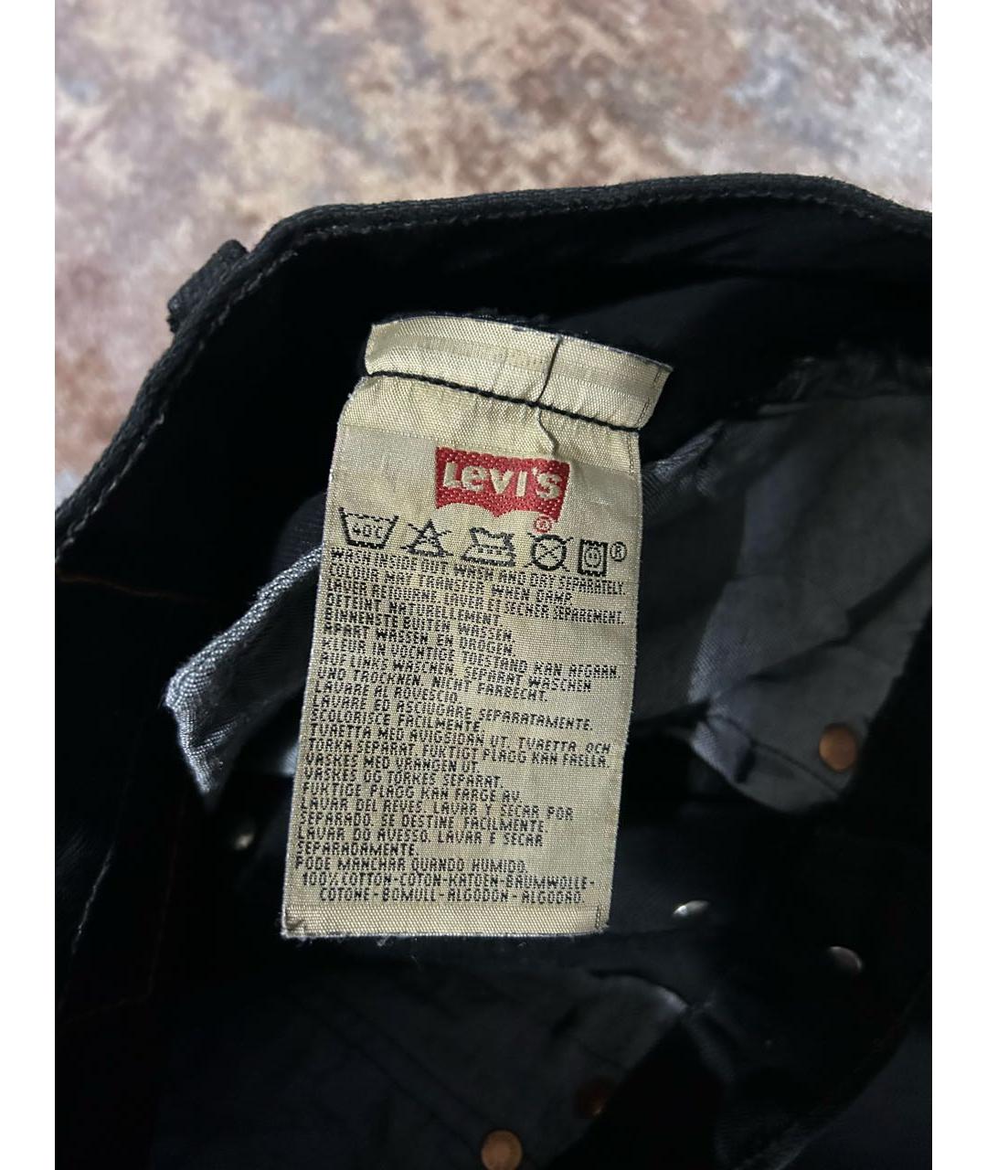 LEVI'S Черные хлопковые прямые джинсы, фото 7