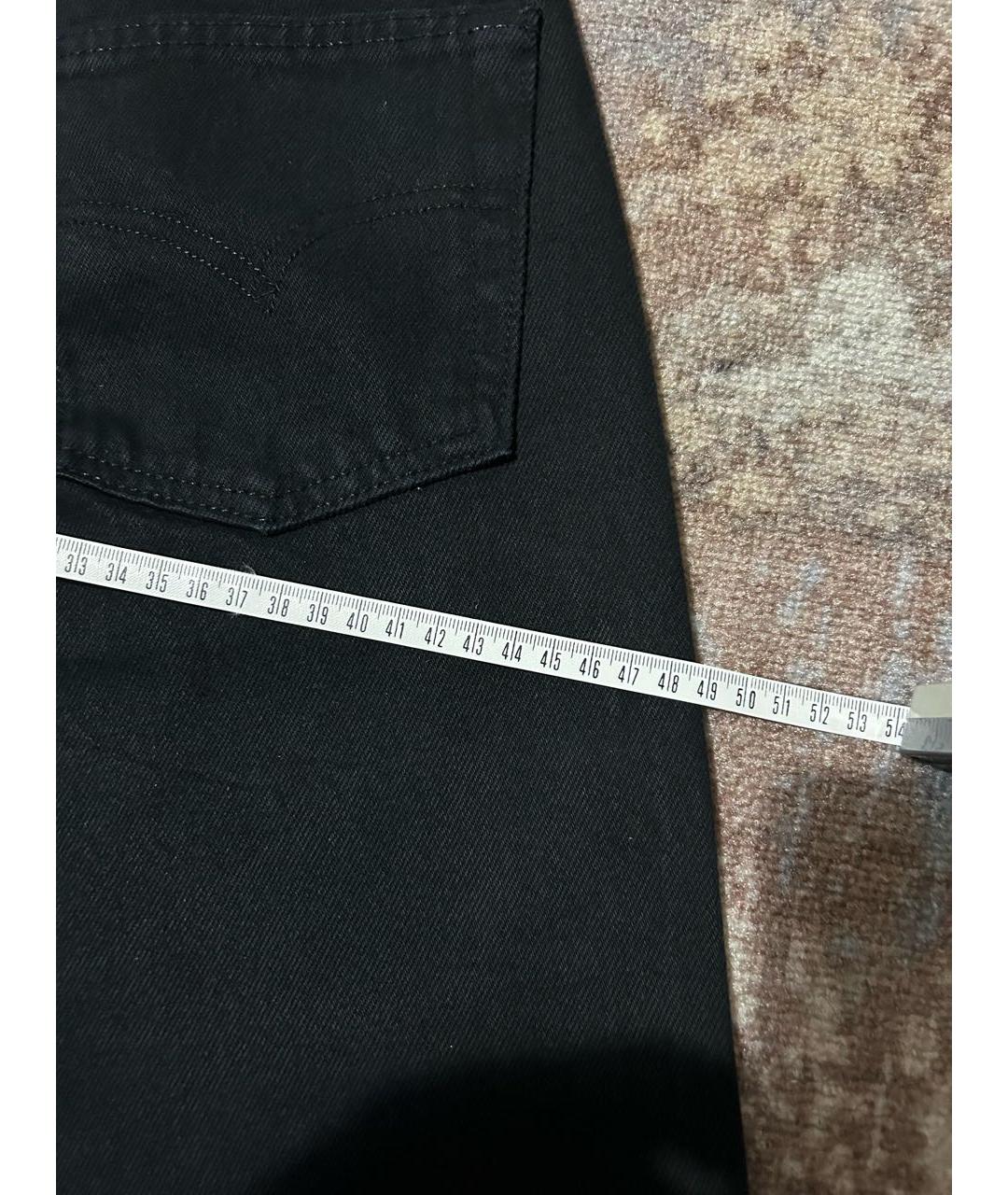 LEVI'S Черные хлопковые прямые джинсы, фото 4