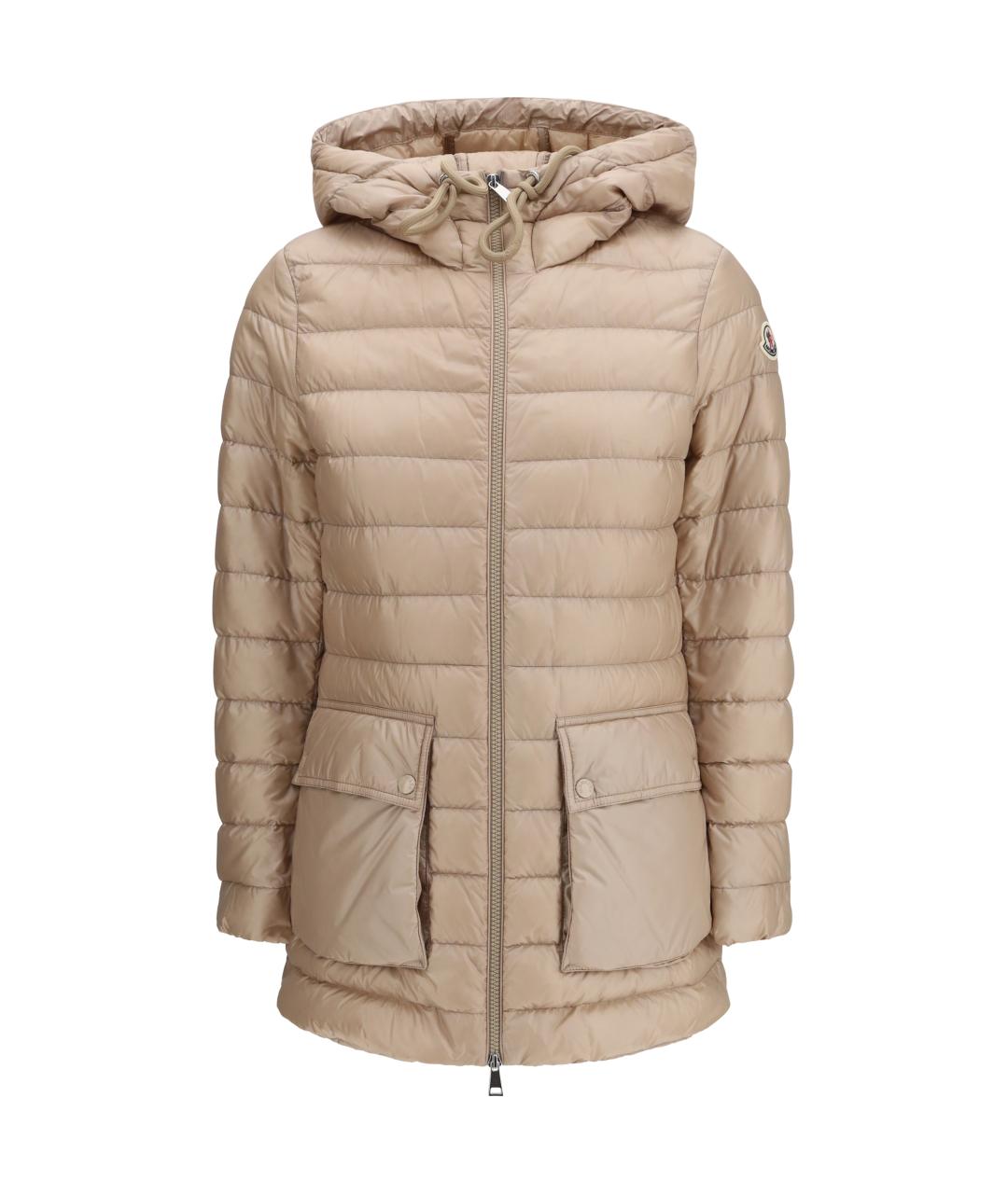 MONCLER Бежевый пуховик, фото 1