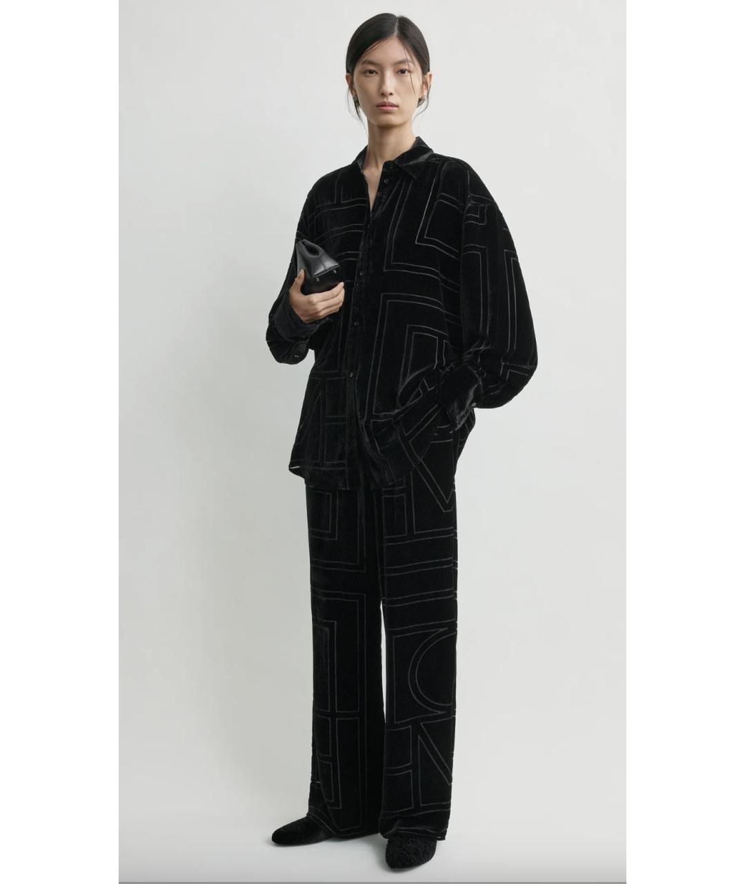 TOTEME Черный вискозный костюм с брюками, фото 3