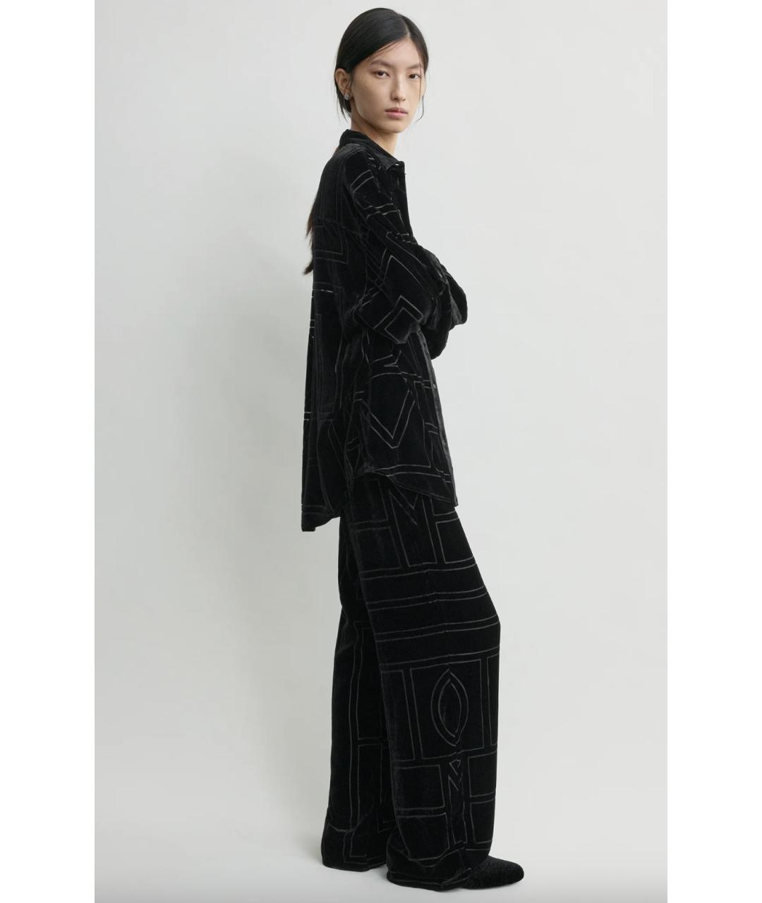 TOTEME Черный вискозный костюм с брюками, фото 4