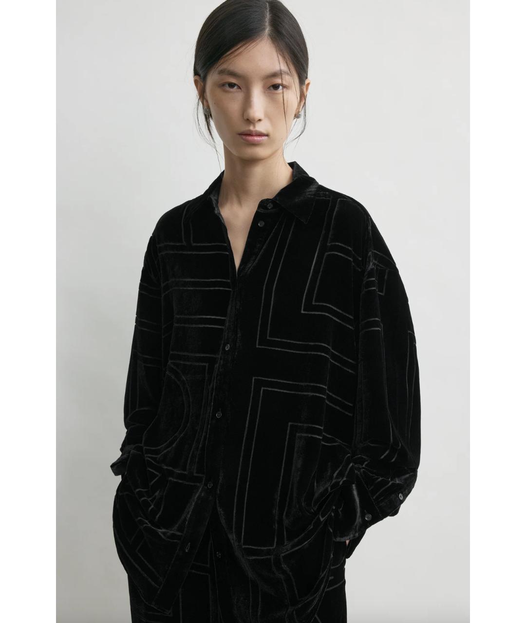 TOTEME Черный вискозный костюм с брюками, фото 6