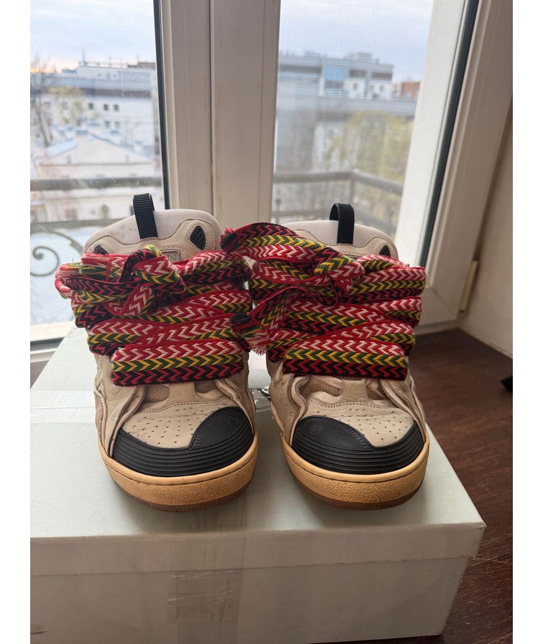 LANVIN Белые низкие кроссовки / кеды, фото 3