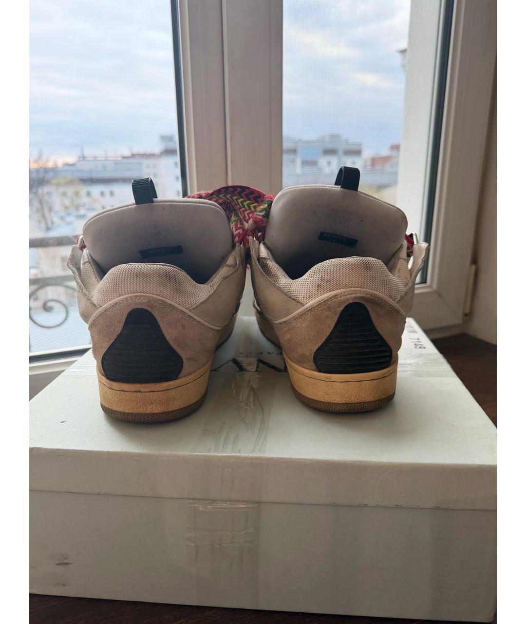 LANVIN Белые низкие кроссовки / кеды, фото 4