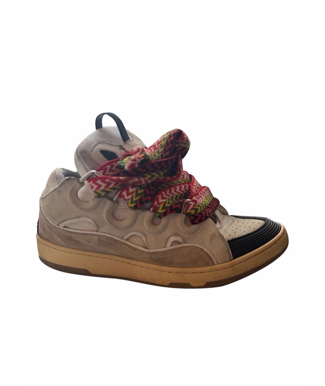 LANVIN Белые низкие кроссовки / кеды, фото 1