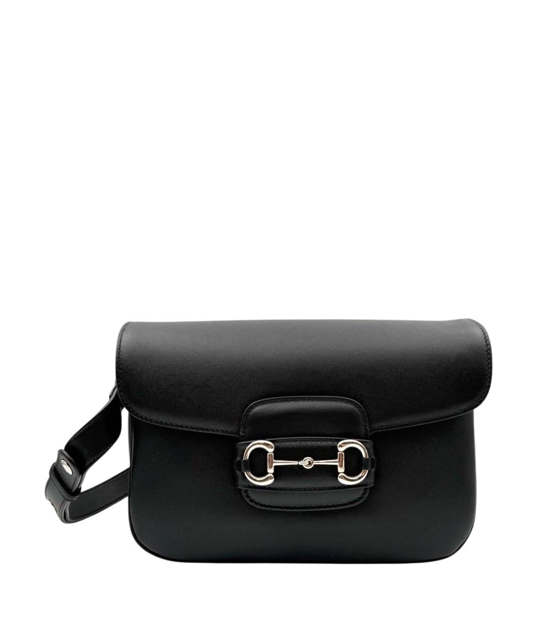 GUCCI Черная кожаная сумка через плечо, фото 1