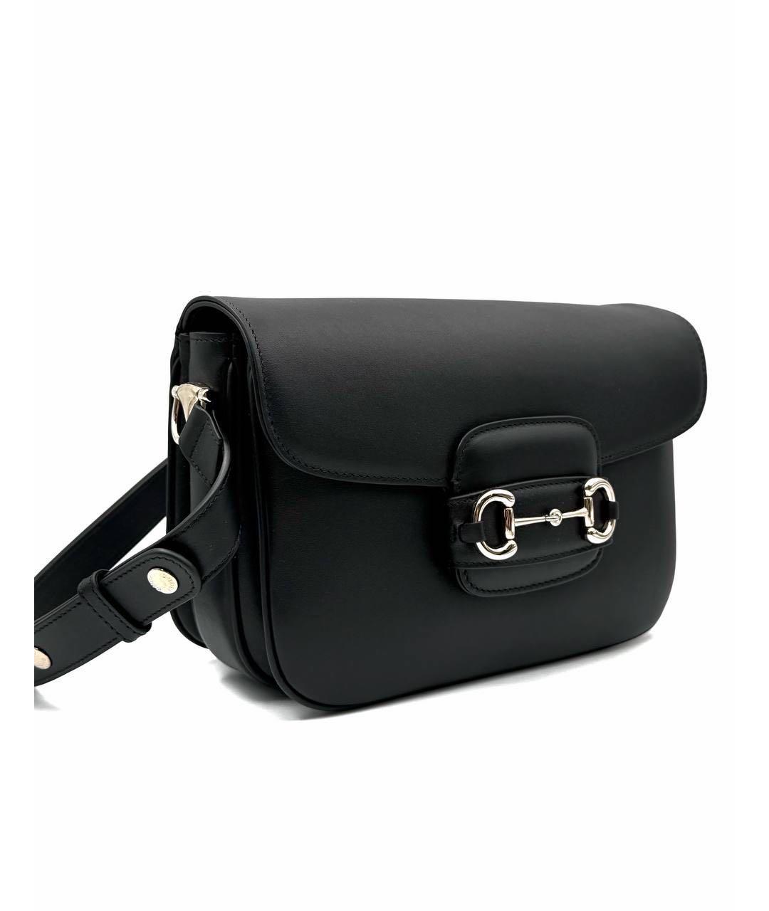 GUCCI Черная кожаная сумка через плечо, фото 3