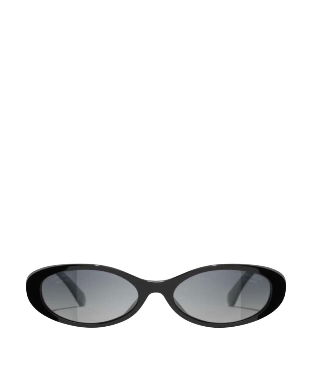 CHANEL Черные пластиковые солнцезащитные очки, фото 1
