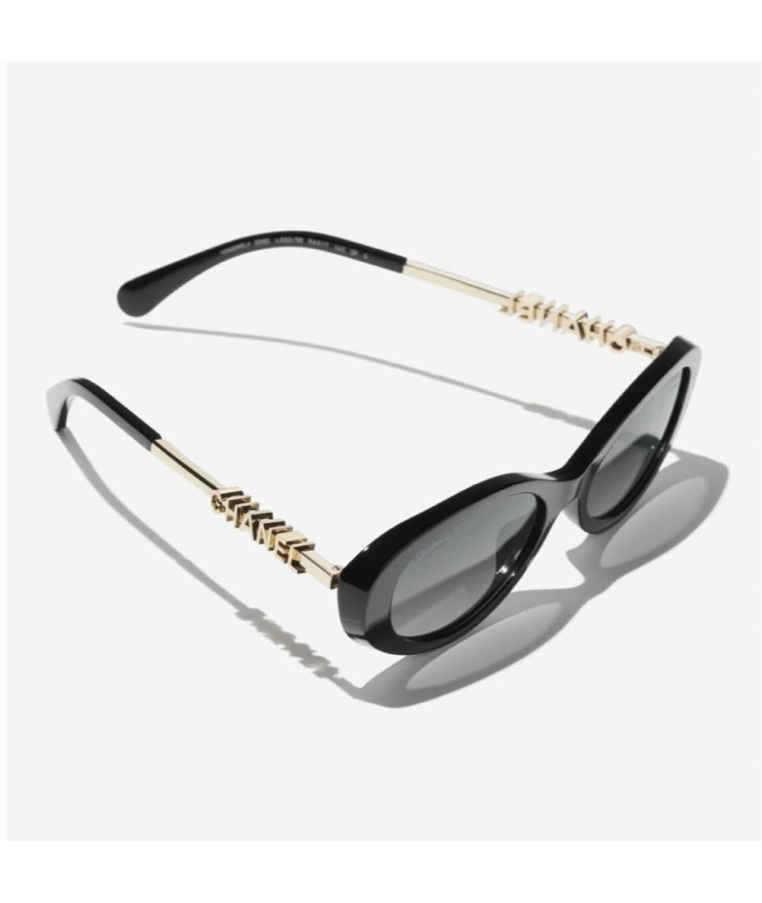 CHANEL Черные пластиковые солнцезащитные очки, фото 3