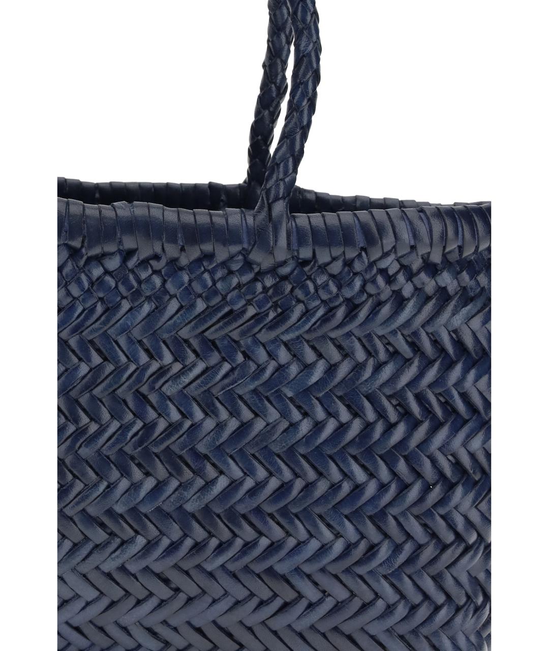 Dragon Diffusion Темно-синяя кожаная сумка тоут, фото 3