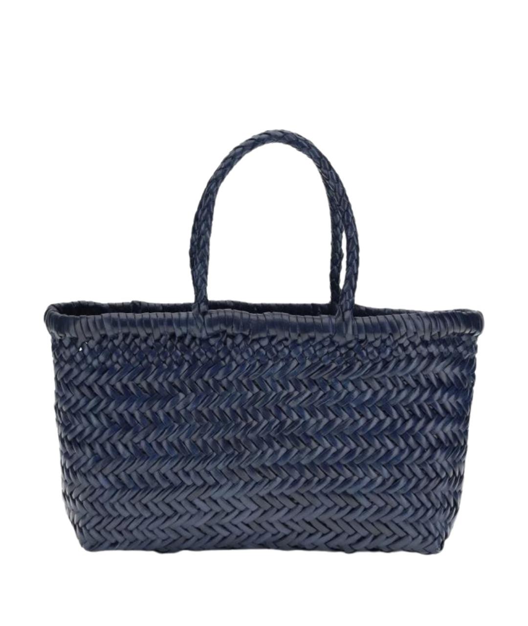 Dragon Diffusion Темно-синяя кожаная сумка тоут, фото 1