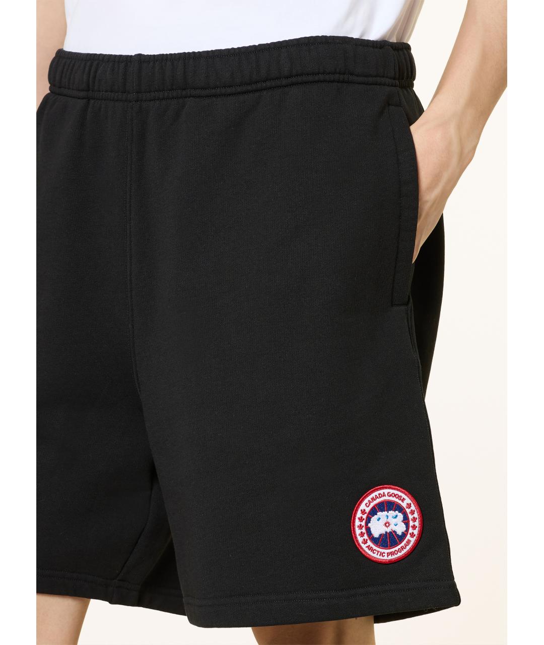 CANADA GOOSE Черные хлопковые шорты, фото 3