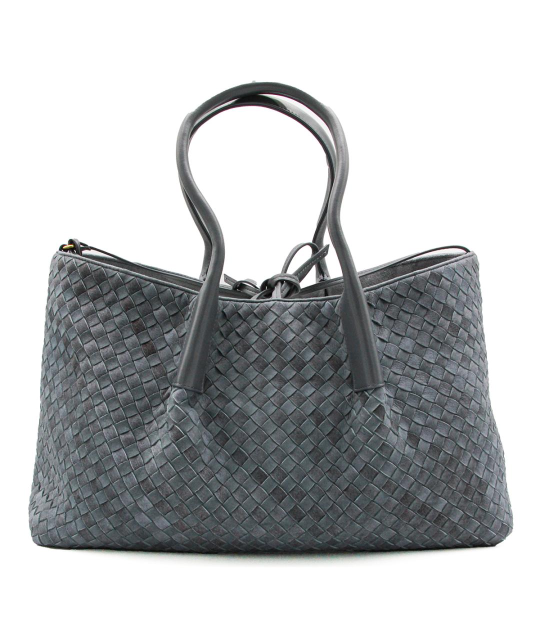 BOTTEGA VENETA Голубая замшевая сумка тоут, фото 6