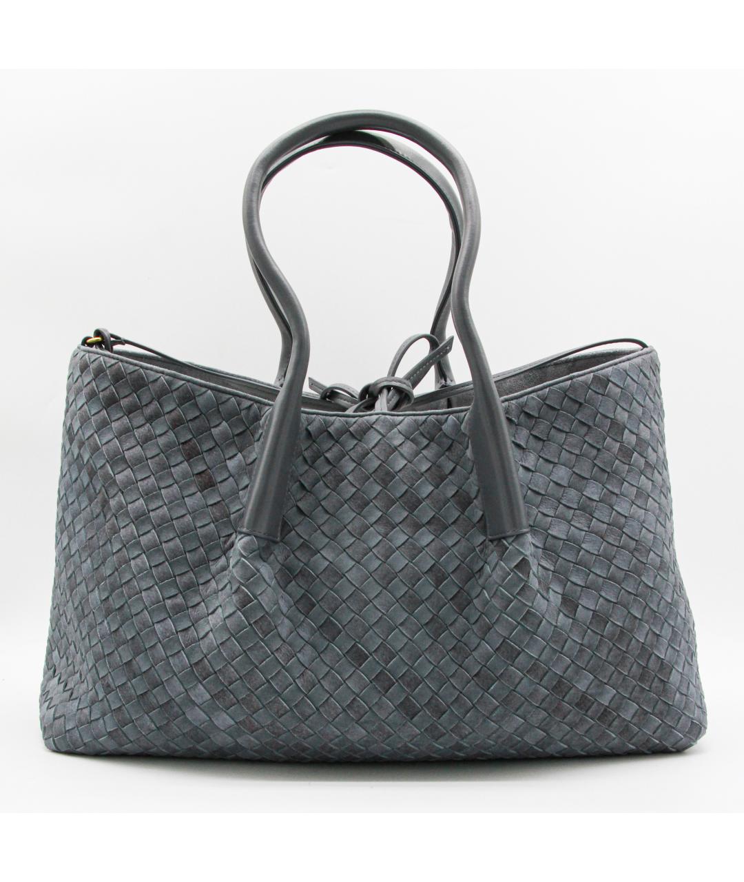 BOTTEGA VENETA Голубая замшевая сумка тоут, фото 7