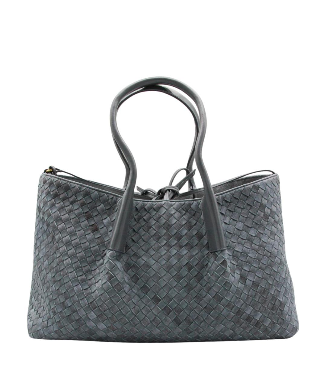 BOTTEGA VENETA Голубая замшевая сумка тоут, фото 1