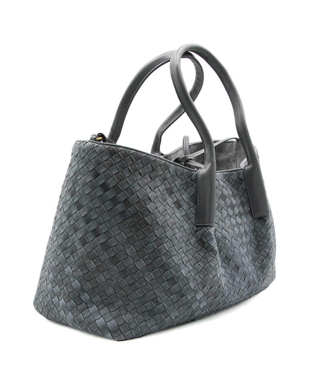 BOTTEGA VENETA Голубая замшевая сумка тоут, фото 2