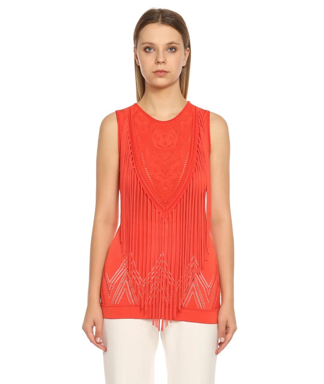 ROBERTO CAVALLI Красный хлопковый джемпер / свитер, фото 2