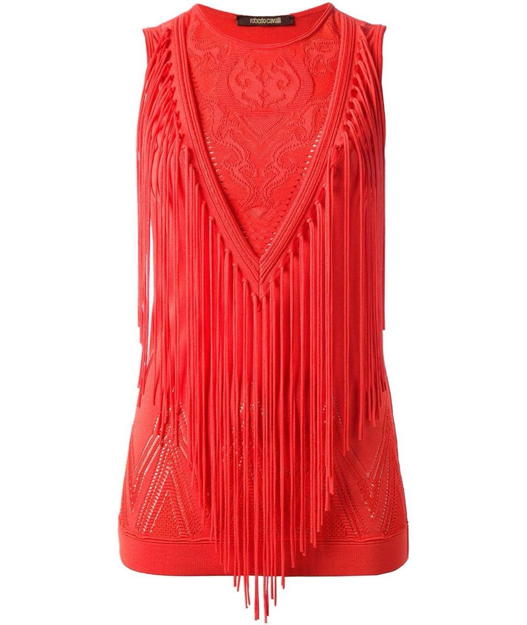 ROBERTO CAVALLI Красный хлопковый джемпер / свитер, фото 9