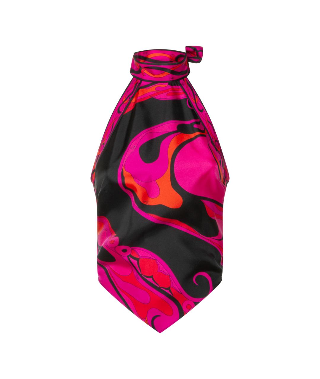 EMILIO PUCCI Фуксия шелковая майка, фото 1