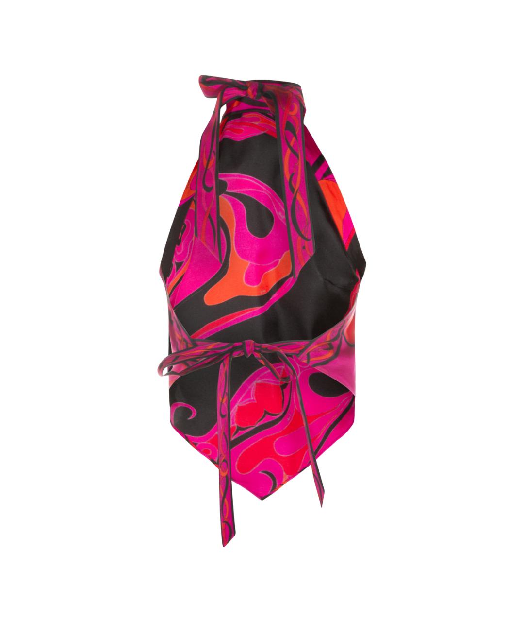 EMILIO PUCCI Фуксия шелковая майка, фото 2