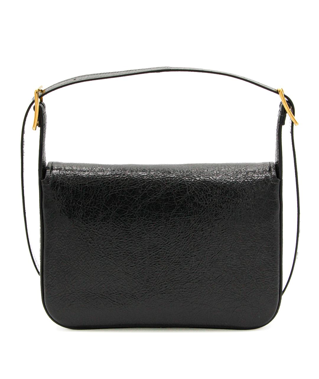 BALENCIAGA Черная кожаная сумка через плечо, фото 3