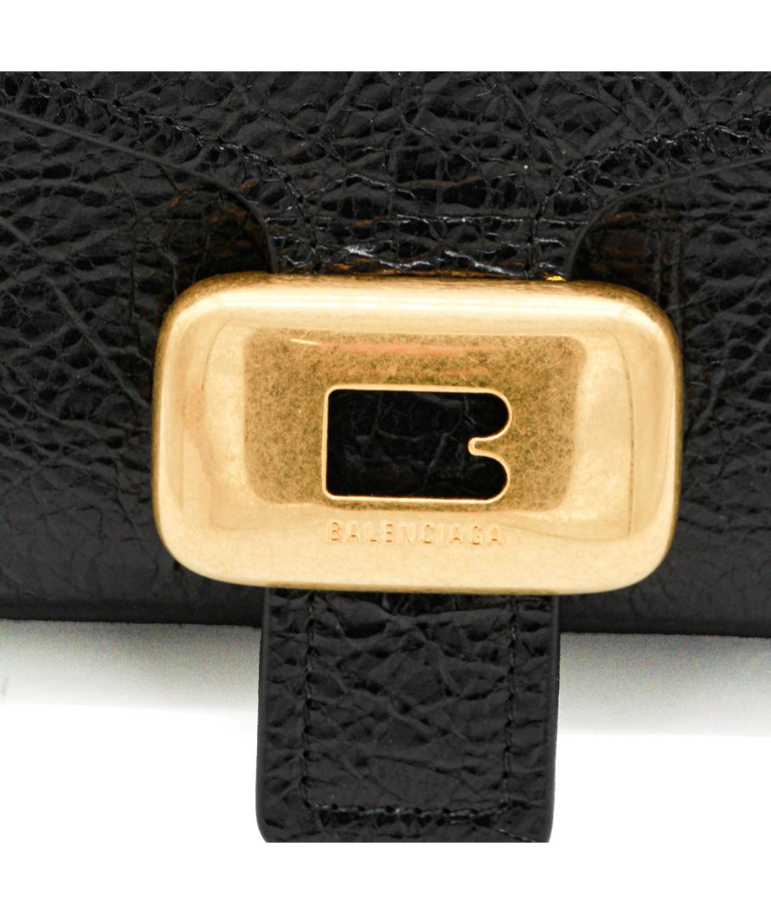 BALENCIAGA Черная кожаная сумка через плечо, фото 4