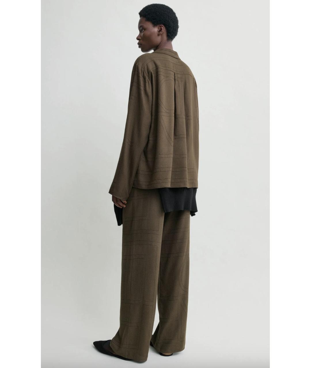 TOTEME Хаки вискозный костюм с брюками, фото 4