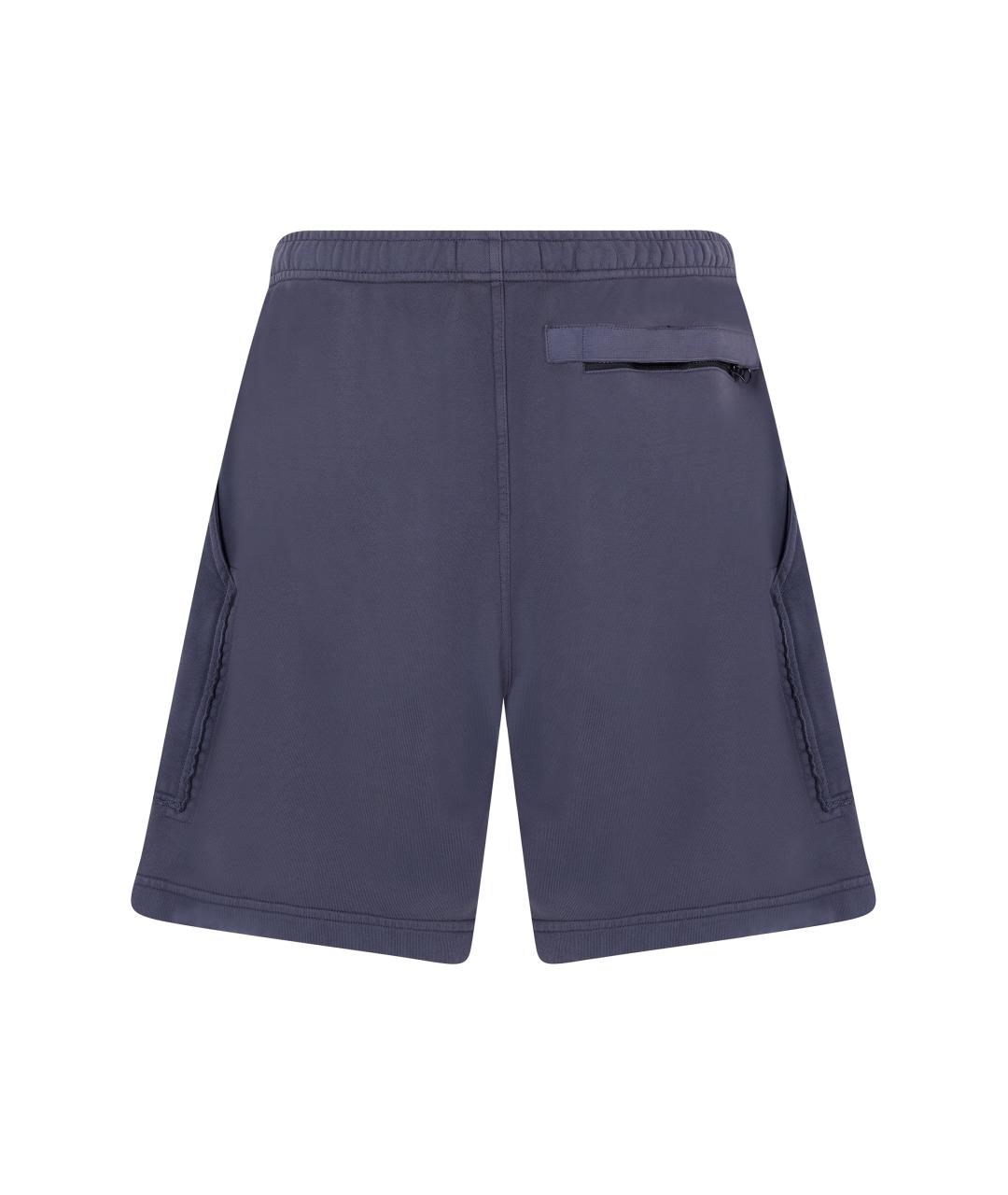 STONE ISLAND Синие хлопковые шорты, фото 2