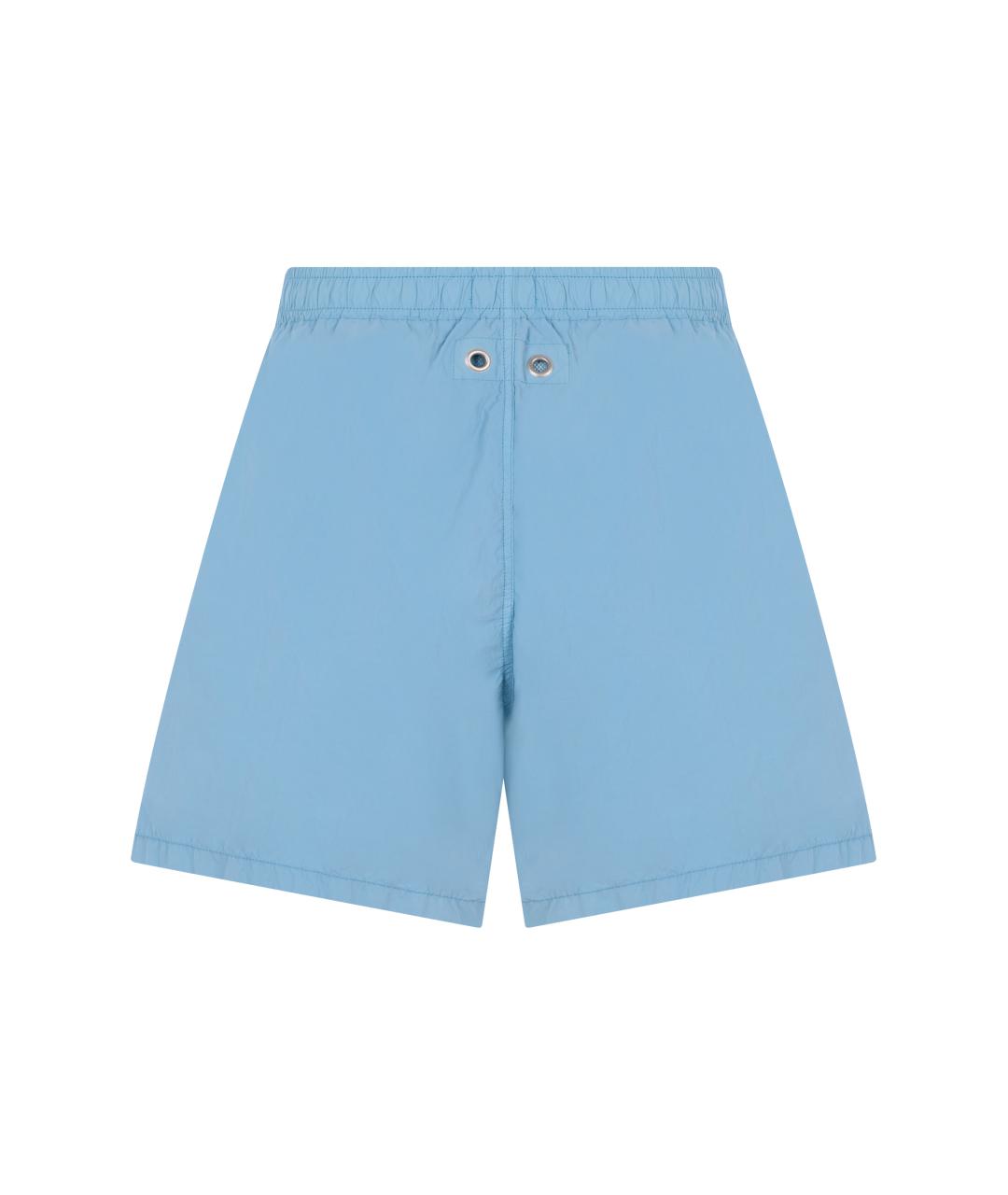 STONE ISLAND Голубые полиамидовые шорты, фото 2