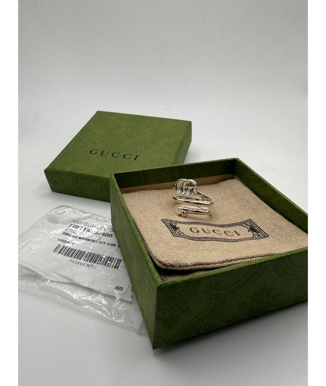 GUCCI Серебряное серебряное кольцо, фото 2