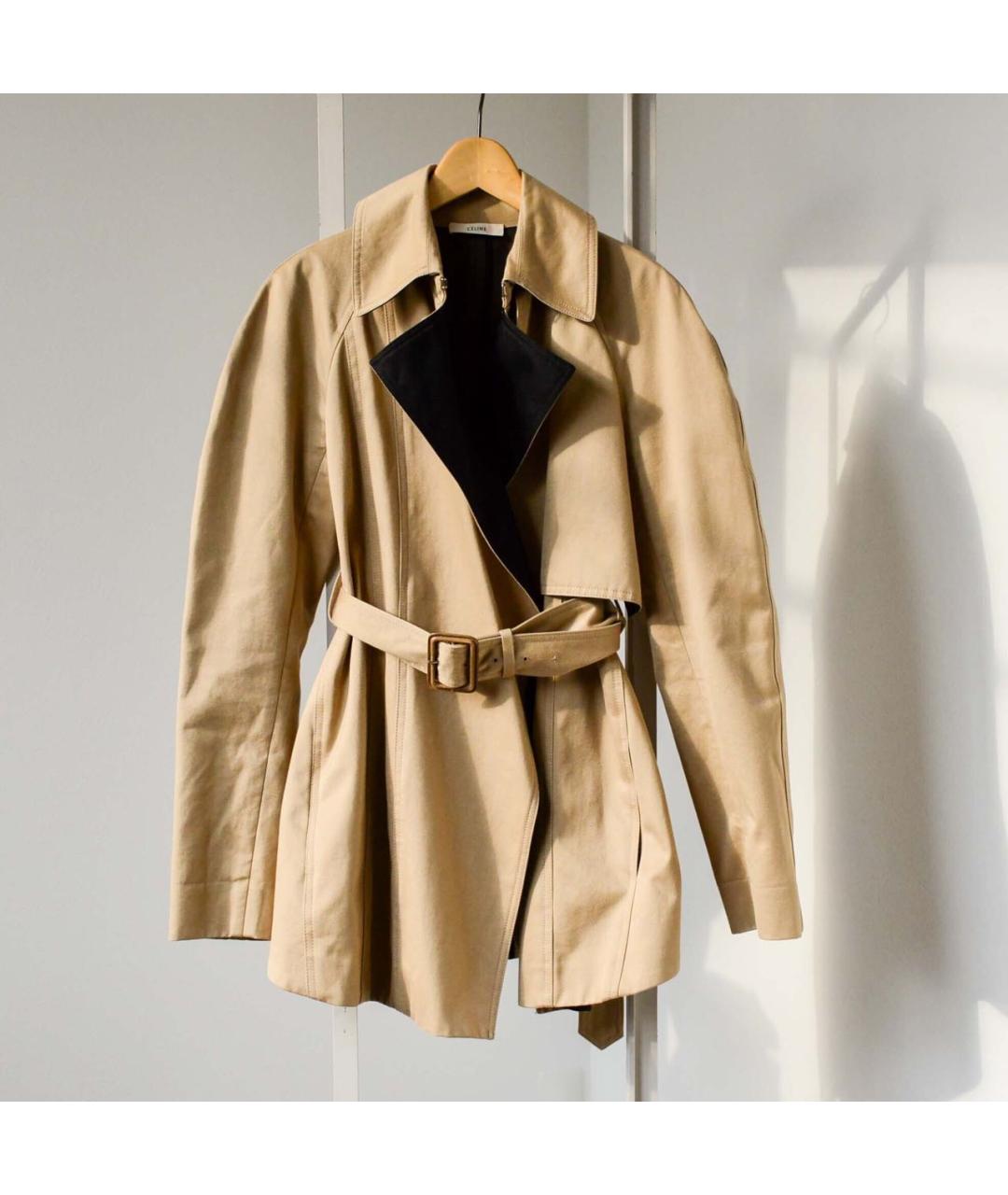CELINE Бежевый хлопковый тренч/плащ, фото 8