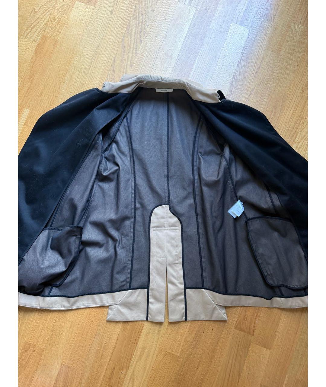 CELINE Бежевый хлопковый тренч/плащ, фото 4