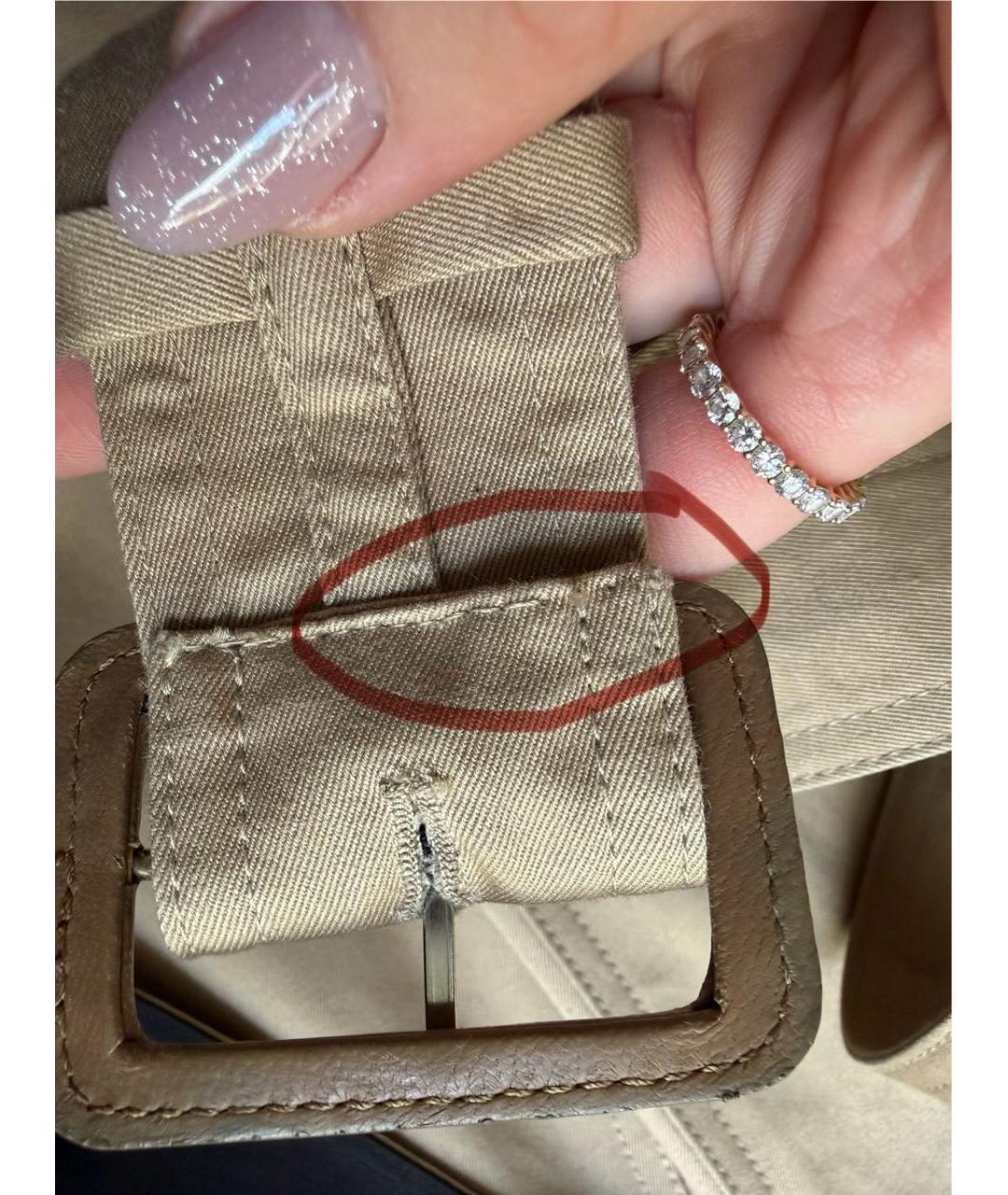 CELINE Бежевый хлопковый тренч/плащ, фото 6