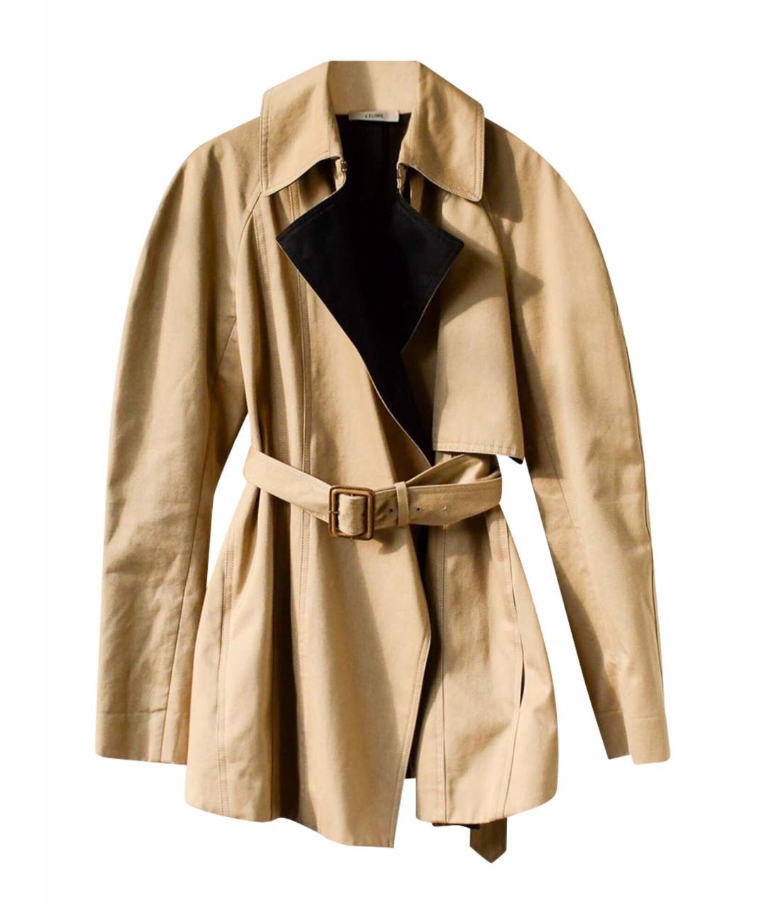 CELINE Бежевый хлопковый тренч/плащ, фото 1